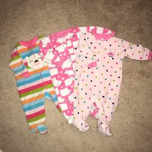 Bundle of 3 fleece pajamas